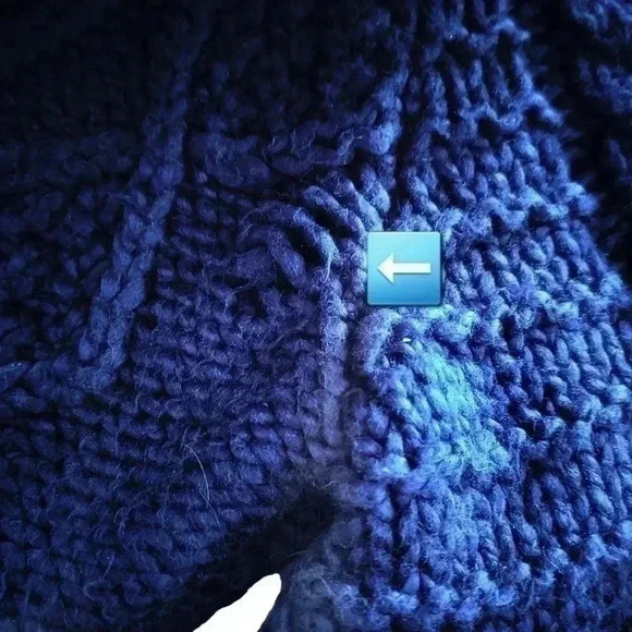 Ralph Lauren Denim & Supply Sweater Women L Navy Cable Knit Cowl - Picture 10 of 10